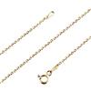 Avesano - Catenina ancora 1 mm in argento Sterling 925 placcata in oro 24 carati da donna, colore oro, senza ciondolo, 40cm - 70cm, 101031-545