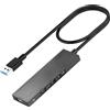 TSUPY Hub USB, 4 Porta Adattatore Multi USB con 1 USB 3.0 e 3 USB 2.0 Sdoppiatore Prolunga USB Portatile per laptop, Macbook, Surface, XPS