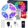 ALED LIGHT Striscia LED 10M Bluetooth, ALED LIGHT Strisce LED RGB 5050 SMD e Alimentatore 12V + Telecomando a 44 Tasti + Recettore, Luce LED per Decorazione, Casa, TV, Stanza, Cucina, Festa