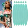 YDDM Capelli Per Treccine Africane Verde Menta Extension Treccine Texture Yaki Easy Install per Principianti 20 Pollici 6 Pezzi Capelli Leggeri e Naturali per Box Braids, Twist e Crochet