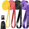 TOMSHOO Bande di Resistenza, Bande Elastiche Fitness Set in Lattice Naturale, Resistance Band Allenamento Della forza Fitness Stretching per Uomini e Donne