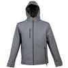 JRC 993902 Sestriere Giubbino da uomo in softshell misto poliestere impermeabile traspirante imbottitura effetto piuma cappuccio chiusura zip Grigio (L)