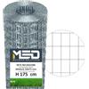 MED BUILDING SOLUTIONS MED | Rete Elettrosaldata Zincata 50X75 mm in Rotolo da 25 mt H 175 cm per Recinzioni Metalliche da Giardino, Pollaio, Vigneto, Recinzione Rigida Resistente