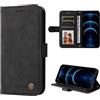 SEAHAI Cover per Realme Note 50 / Realme C53 / Realme C51, Ultra Sottile Custodia Premium PU Pelle Portafoglio Kickstand Slot per Schede [RFID Blocking] TPU Antiurto Flip Cover Libro - Nero