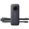 Insta360 Fotocamera d'azione One X2 impermeabile a 360 gradi, video 5,7K, touchscreen, con treppiede, scheda SD da 64 GB e pacchetto di abbonamento Starter di 12 mesi a Matterport