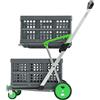 CLAX® | carrello pieghevole | L'innovativo carrello della spesa | carrello della spesa | carrello portaoggetti | con 2 scatole pieghevoli