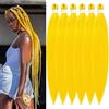 YDDM Capelli Per Treccine Africane Giallo Extension Treccine Texture Yaki Easy Install per Principianti 26 Pollici 6 Pezzi Capelli Leggeri e Naturali per Box Braids, Twist e Crochet