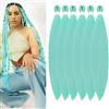 YDDM Capelli Per Treccine Africane Verde Menta Extension Treccine Texture Yaki Easy Install per Principianti 32 Pollici 6 Pezzi Capelli Leggeri e Naturali per Box Braids, Twist e Crochet