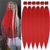 YDDM Capelli Per Treccine Africane Rosso Extension Treccine Texture Yaki Easy Install per Principianti 32 Pollici 6 Pezzi Capelli Leggeri e Naturali per Box Braids, Twist e Crochet