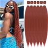 YDDM Capelli Per Treccine Africane Rame Extension Treccine Texture Yaki Easy Install per Principianti 32 Pollici 6 Pezzi Capelli Leggeri e Naturali per Box Braids, Twist e Crochet