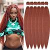 YDDM Capelli Per Treccine Africane Rame Extension Treccine Texture Yaki Easy Install per Principianti 20 Pollici 6 Pezzi Capelli Leggeri e Naturali per Box Braids, Twist e Crochet