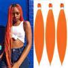 YDDM Capelli Per Treccine Africane Arancione Extension Treccine Texture Yaki Easy Install per Principianti 26 Pollici 3 Pezzi Capelli Leggeri e Naturali per Box Braids, Twist e Crochet
