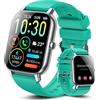 Ddidbi Smartwatch Uomo Donna, Effettua/Rispondi alle Chiamate, 1.85 Orologio Smartwatch, 2 Cinturini Contapassi Cardiofrequenzimetro, 112 Modalità Sportive IP68 Smart watch per Android iOS(Ciano)