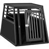 Relaxdays Gabbia per Cani, in Automobile, Trasportino Bagagliaio Box Trasporto, in Alluminio, 68 x 65,5 x 92,5 cm, Nero