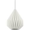 Eglo Minting - Lampada a sospensione da appendere sopra il tavolo da pranzo, con paralume plissettato, in metallo nero e carta bianca, con attacco E27, diametro 45 cm
