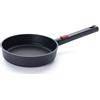 Woll Diamond QXR Eco Logic - Padella piatta in ghisa induttiva, diametro 20 cm, altezza 5 cm, con manico rimovibile, adatta per tutti i piani cottura, senza PFAS, in alluminio, resistente al forno,