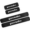 LNHJZ 4 Pezzi Fibra di Carbonio Battitacco per Auto Sticker, per Fi-at Punto 500 Panda Abarth Tipo, Esterno Battitacco Protezione Plates Anti-Graffio Scuff Adesivi Decorativi Accessori, Panda