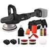 SPTA Lucidatrice per batteria per auto, Lucidatrice a rotazione forzata Cordless Kit di lucidatura per lucidatura elettrica Set di tamponi per lucidatura automatica per lucidatura