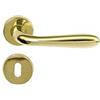 Vi.tel. Serie Agnone Maniglie per Porte Interne con Rosetta Set Per Una Porta Colore Oro Lucido