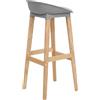 Ristosubito Sgabello da interno TESR Struttura in legno, scocca in polipropilene, cuscino in ecopelle Modello 1500-K32 Dim. cm L.40 P.40 H.85