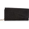 Eferri Agata, Clutch Borsetta Ragazza Nero Donna, 27x13x5 centimeters