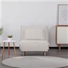 EvergreenWeb Divanetto Clic Clac | Velvet Bianco Singolo
