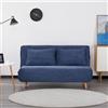 EvergreenWeb Divanetto Clic Clac | Velvet Blu Due posti 140Cm