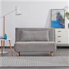 EvergreenWeb Divanetto Clic Clac | Velvet Grigio Due posti 120Cm