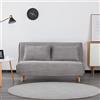 EvergreenWeb Divanetto Clic Clac | Velvet Grigio Due posti 140Cm