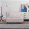 EvergreenWeb Divanetto Clic Clac | Velvet Bianco Due posti 120Cm