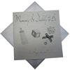 White Cotton Cards White Cotton Card - Sonaglio per mamma e papà, colore: Argento