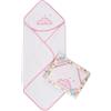 Bubabù Accappatoio triangolo per bambini YOGHY cm.75x75 ROSA