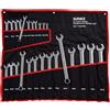 Sunex Tools 9917MPRA - Set di chiavi combinate metriche con scanalatura a V, 8-32 mm, completamente lucidate, 25 pezzi (include custodia a rotolo)