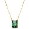 Swarovski Pendente Matrix, Taglio rettangolare, Verde, Placcato color oro