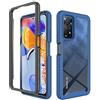 ESTH® Cover per Xiaomi Redmi Note 12 Pro 4G Custodia in Silicone a Antiurto 360° con Protezione dello Schermo, Rugged Doppia Bumper Trasparente Case Integrale Cover, Blu Scuro