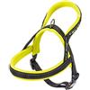 Ferplast Pettorina di tipo svedese per cani SPORT DOG P XS, Ottima vestibilità, Soffice imbottitura, Cuciture riflettenti, Etichetta per nome dell'animale, A: 39 cm - B: 48÷58 cm Giallo