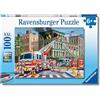 Ravensburger - Puzzles XXL Soccorso Dei Vigili Del Fuoco | Puzzle Bambini 6 Anni In Su | Puzzle Ravensburger 100 Pezzi | Giochi Per Bambini 36 X 49 Cm | Regalo Bambino 6 Anni O Più
