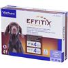 VIRBAC S.A. (FR) Effitix Spot-On Soluzione per Cani 4 Pipette da 2,20ml 10-20kg - Protezione Antiparassitaria per Cani con 134+1200mg di Efficacia