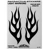 4R Quattroerre.it - 1111 - Adesivi Sticker Riflettenti Fiamme, 9 x 13 cm