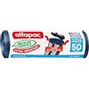 Alfapac - 10 sacchetti della spazzatura 50 L ad alta legatura elastica ultra resistente - fabbricati in Francia - Bimateriale riciclato & vegetale