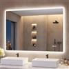 S'bagno Specchio-Bagno-con-Luce 100x70cm, Specchio-Bagno-LED-Retroilluminato, Bluetooth, Antifog, 3 Colori, Dimmerabile, Memoria, Temperato, Impermeabile IP44, Orizzontale/Verticale