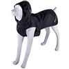 Boxeur Des Rues Dog Collection Cappotto Impermeabile per Cani con Cappuccio Removibile, Unisex - Adulto, Nero, 43 cm