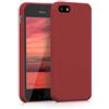 kwmobile Custodia Compatibile con Apple iPhone SE (1.Gen 2016) / iPhone 5 / iPhone 5S Cover - Back Case per Smartphone in Silicone TPU - Protezione Gommata - rosso scuro