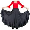 Flamifeel Jupe Flamenco de Danse flamenca Gitane andalouse Noir Adulte, Nero/Rosso, XL