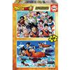 Educa - Puzzle di cartone con 100 pezzi per bambini | Dragon Ball. Misura: 40 x 28 cm. 2 puzzle da 100 pezzi ciascuno. A partire dai 8 anni (18214)