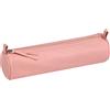 Clairefontaine 410150C -astuccio per la scuola rotondo corallo Ø5,5x22 cm in vero cuoio d'agnello I Articoli per la scuola I astuccio per matite colorate I astuccio per matite I portapenne