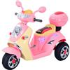 HOMCOM Motorino Elettrico per Bambine a Tre Ruote con Velocità Massima di 3Km/h Dimensioni 108x51x75cm Sicuro e Divertente per Bambini|Aosom