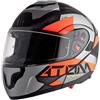 MT Helmets Atom SV casco modulare Mt Helmets rosso grigio opaco