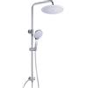 JOHO Colonna Doccia in Acciaio INOX senza Miscelatore Termostatica, Asta Doccia Saliscendi con Soffione e Doccetta, Set Doccia a Pioggia con Soffione 20 cm Cromo