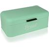 DRULINE Porta Pane Metallo Portapane Scatola Salvaspazio Cestino per Il Contenitore Conservazione Cucina Ufficio PIC-Nic di Alta qualità Verarbeitetes Metallblech Grande 16,5x42x23cm (L/B/H) Menta